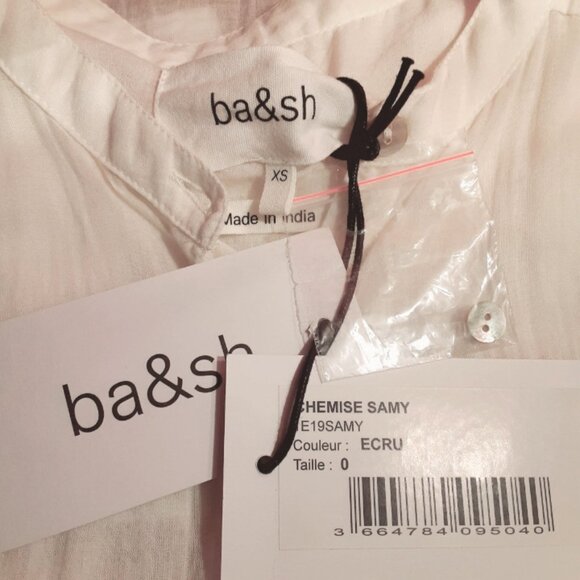 NEW ba&sh 100% Cotton Samy Blouse White Ecru XS, 0 - Picture 8 of 11